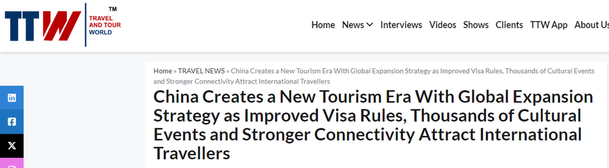 外媒点赞中国旅游吸引力再升级:更开放、更便捷、更有“中国式”待客之道(图1)